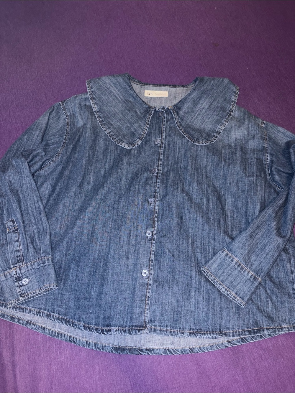 2 Zara Button Up Top’s with Peter Pan Collars- Basically New! - Picture 8 of 8